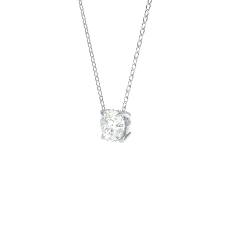 Tara Necklace 0.25ctw Round Lab Grown Diamond - 18K White Gold