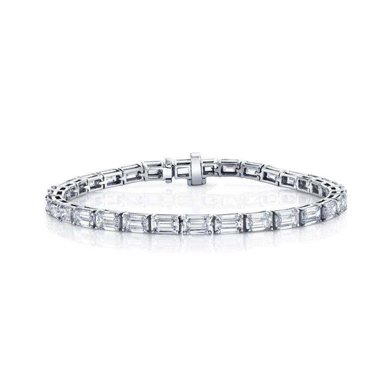 The East-West Emerald Cut Tennis Bracelet