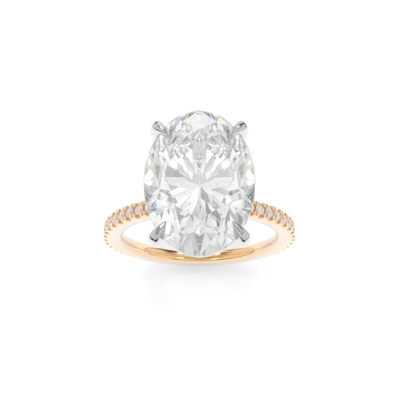Selena Ring - 14x10mm Brilliant Oval TTG Moissanite