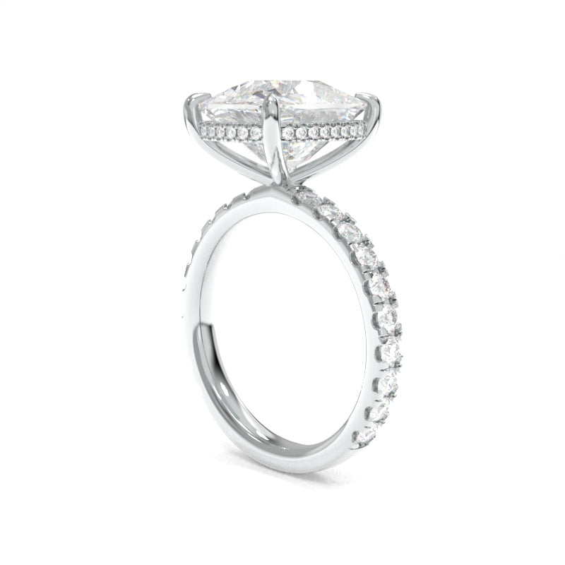 Taylor Ring (Modified) - 5.14ct E VS2 Cushion Lab Grown Diamond