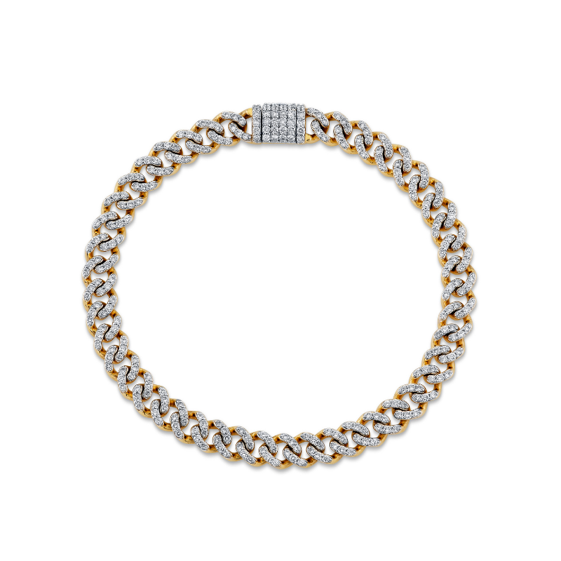 Reversible Diamond Cuban Link Bracelet