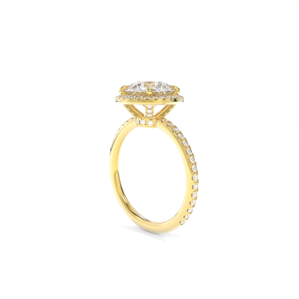 Alexis Ring - 8.25mm Round H&amp;A TTG Moissanite