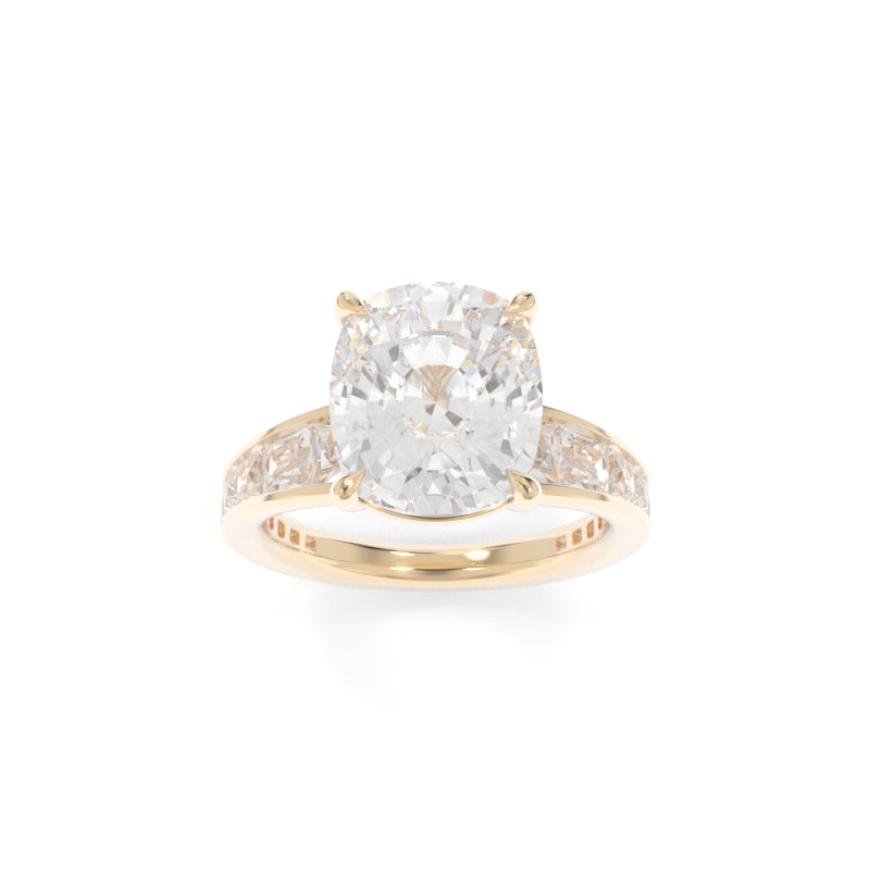 Arden Ring - 9.5x8mm Brilliant Cushion TTG Moissanite