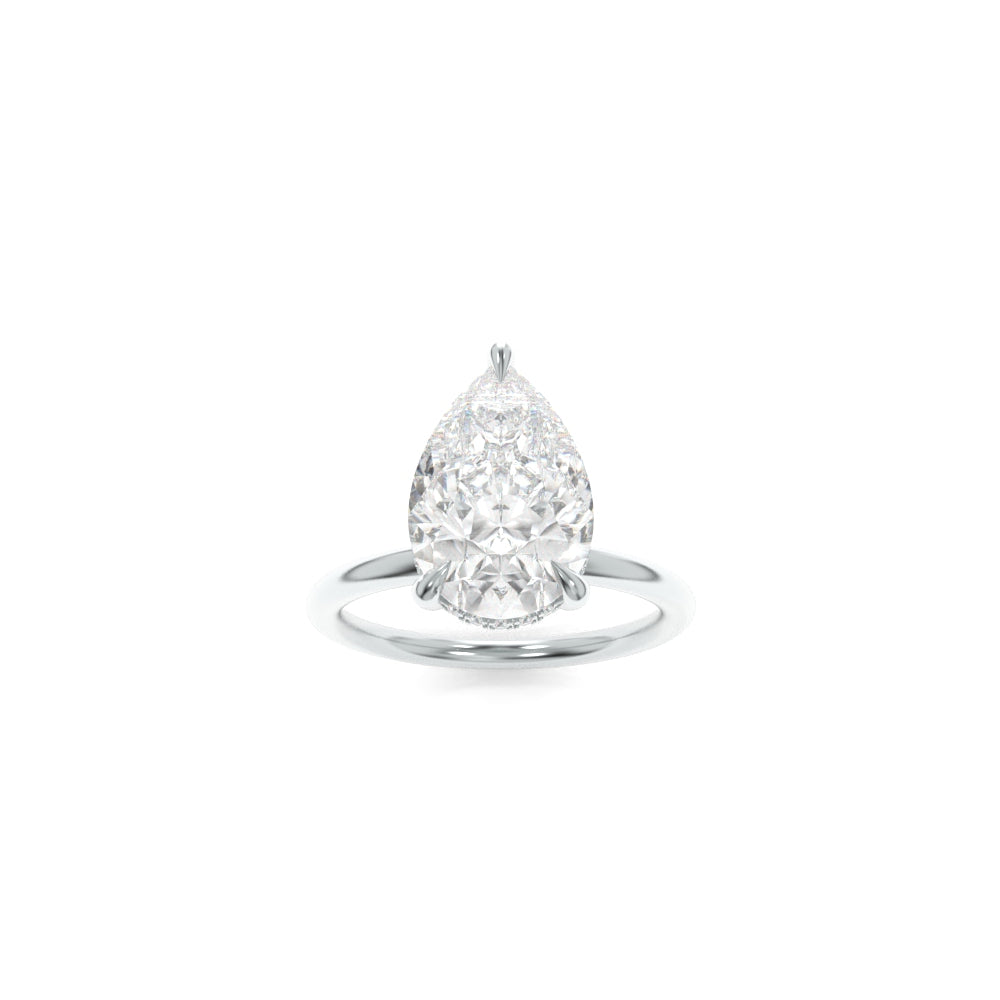 Avery Solitaire - 11x7.5mm Pear TTG Moissanite