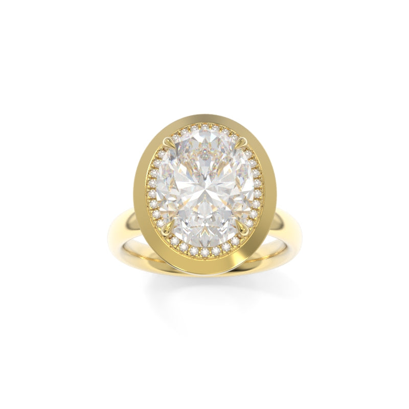Traditional Diamond Ring Set in 22KT Gold