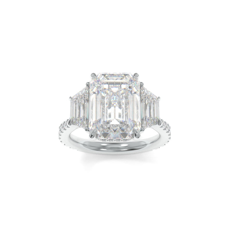 Blair Ring - 8x6mm Emerald TTG Moissanite