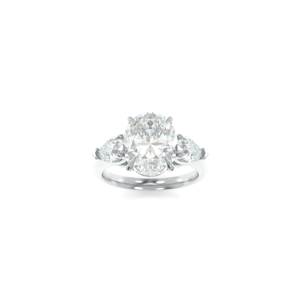 Charlotte Solitaire - 10x7.5mm Modern Oval TTG Moissanite
