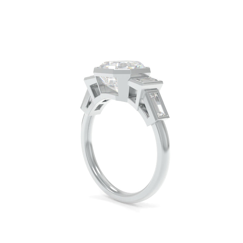Clara Ring - 8mm Asscher TTG Moissanite