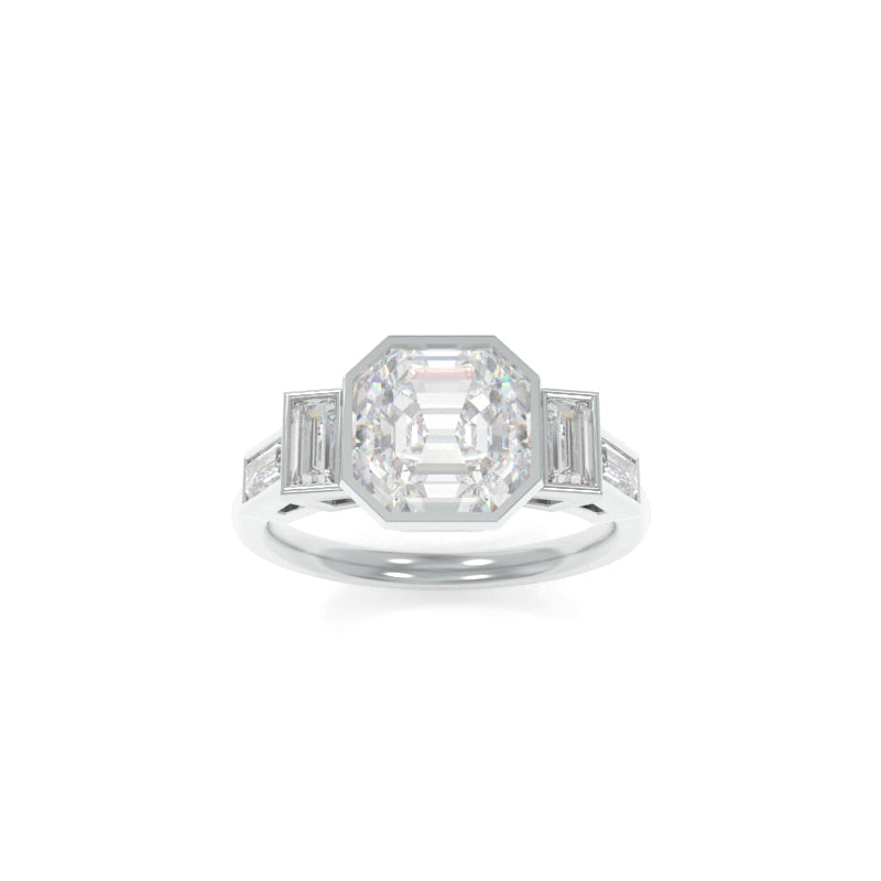Clara Ring - 8mm Asscher TTG Moissanite