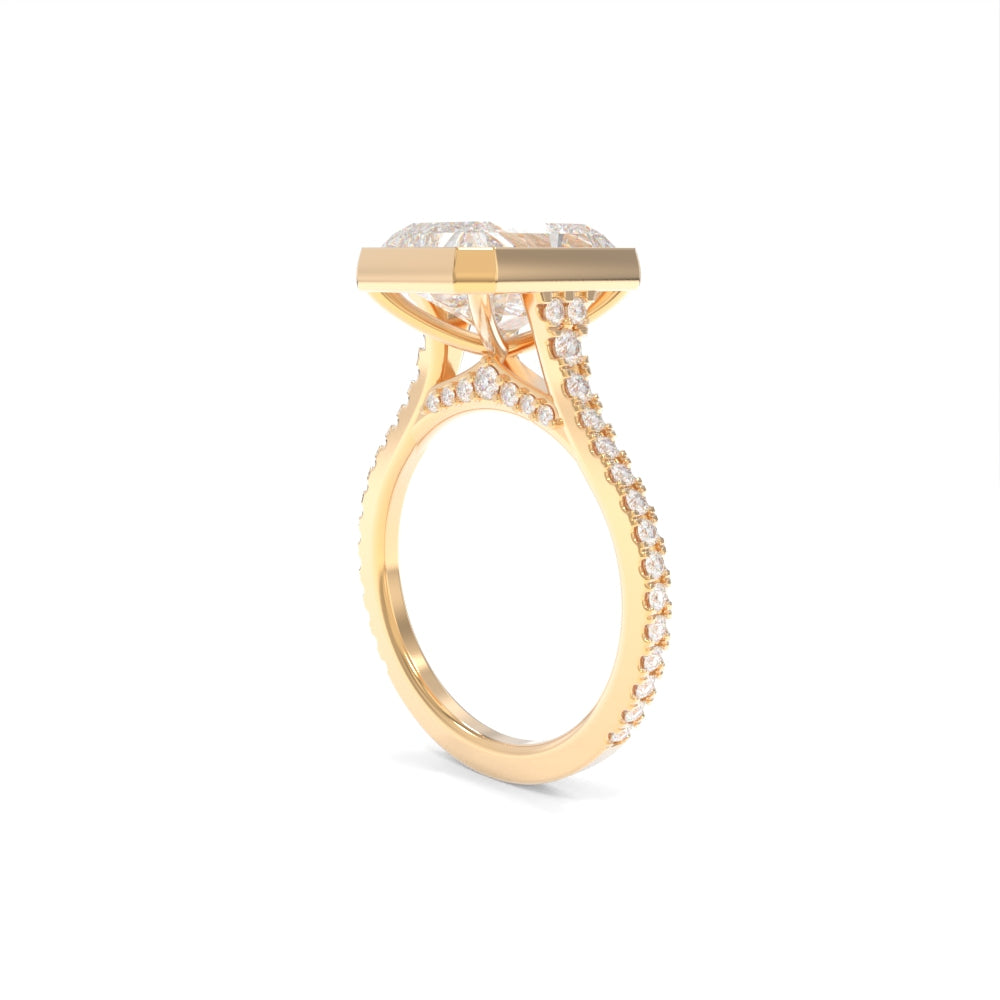Eleanor Ring - 9x7mm Radiant TTG Moissanite