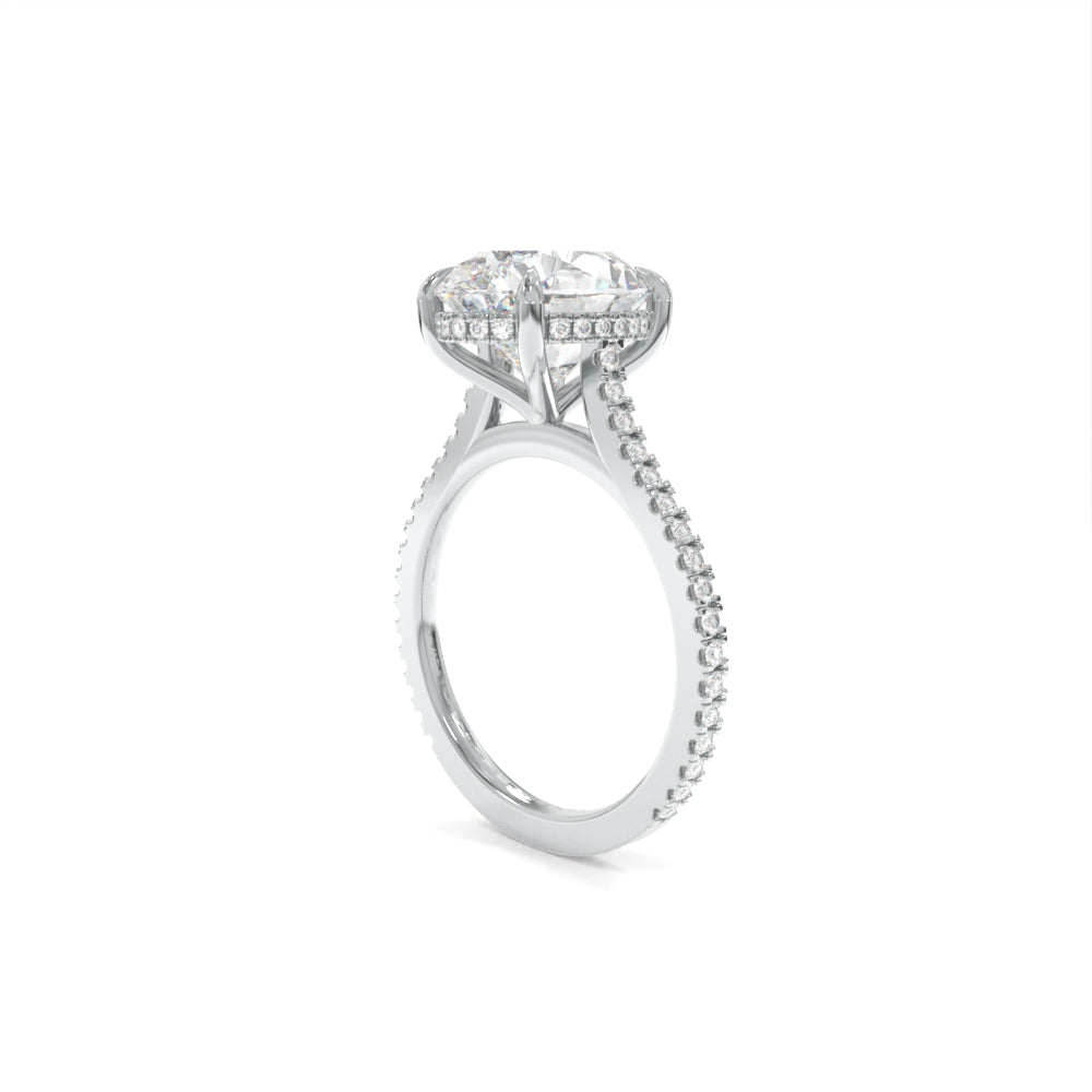 Elle Ring -10x7.5mm Modern Oval TTG Moissanite