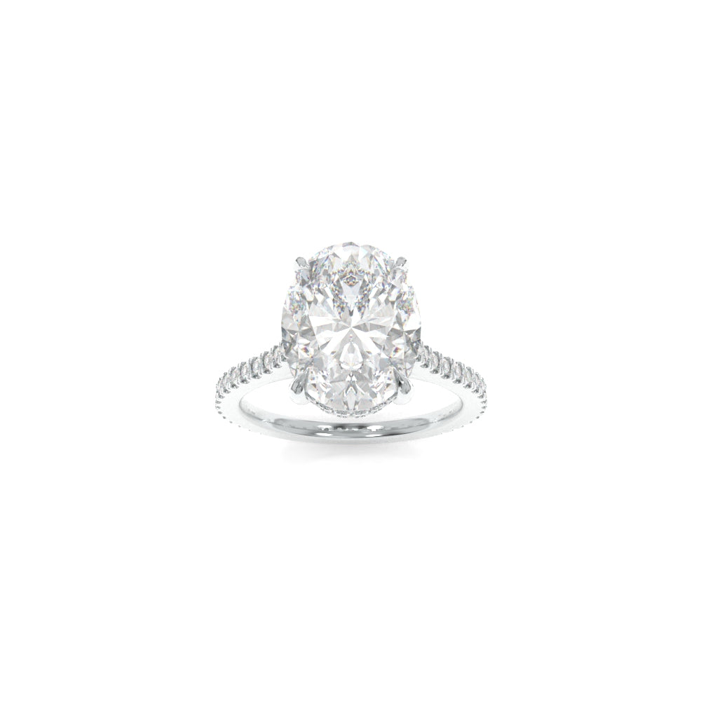 Elle Ring -10x7.5mm Modern Oval TTG Moissanite