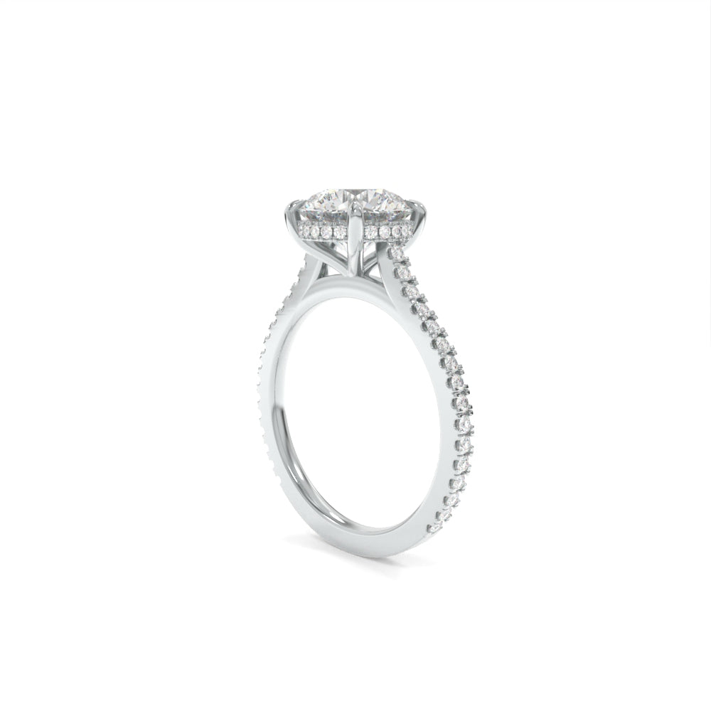 Elle Ring - 8.5mm H&A Round TTG Moissanite