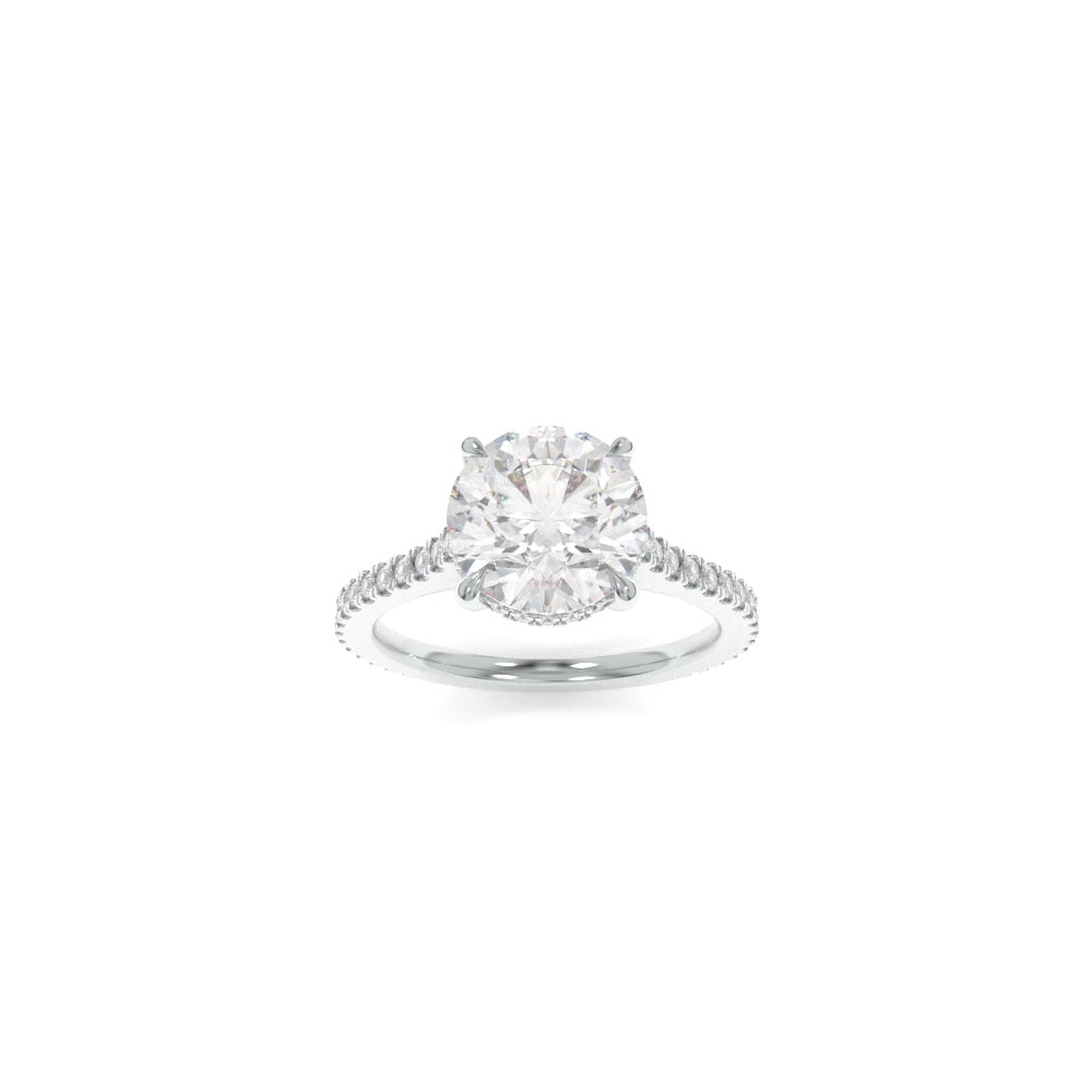 Elle Ring - 8.5mm H&amp;A Round TTG Moissanite