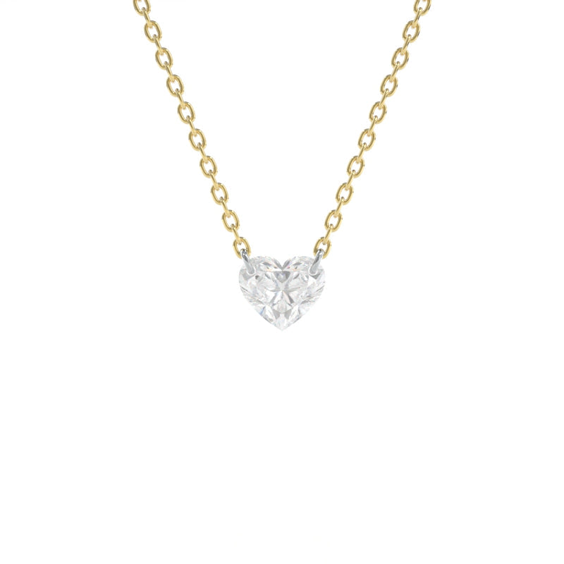 Floating Diamond Pendant - Stunning 0.41pt GH Clarity Diamond set in 18ct  Yellow Gold