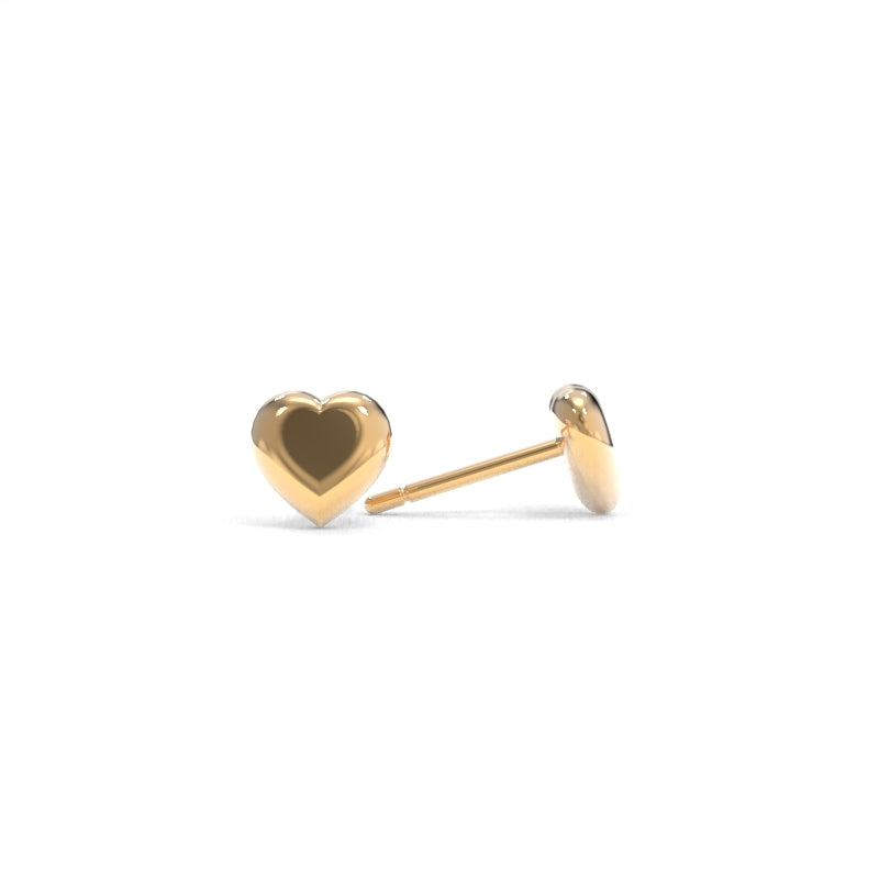 Solid Heart Shape Studs
