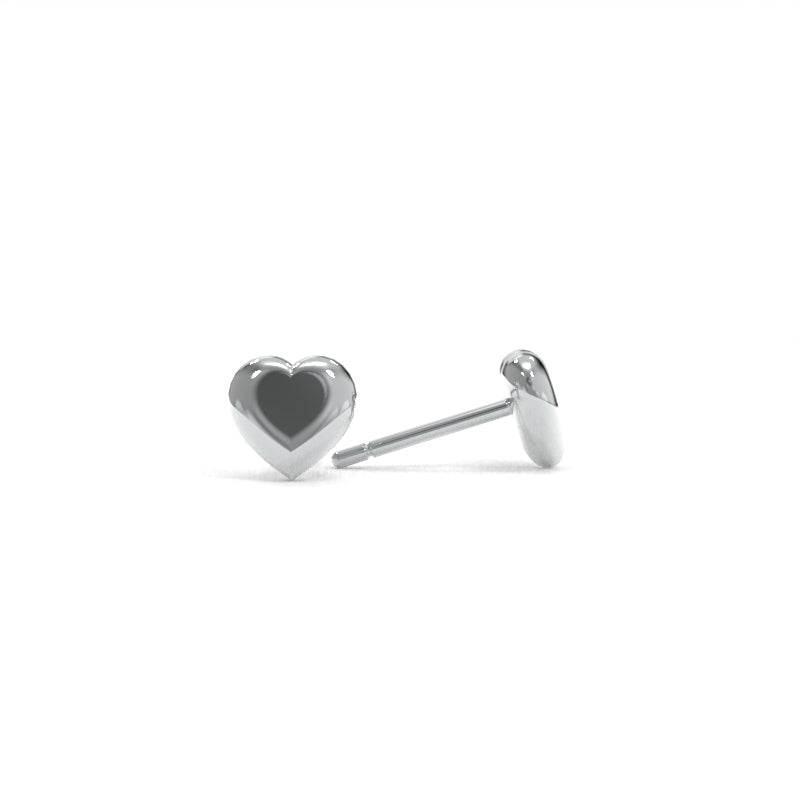 Solid Heart Shape Studs