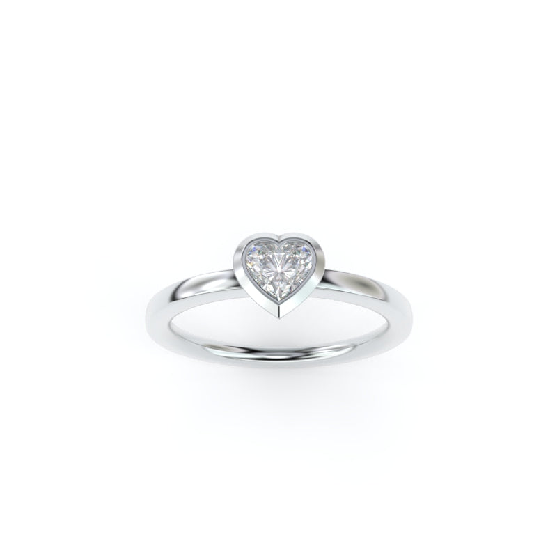 Endear Lab Diamond Engagement Ring in Heart Shaped Setting | Love & Co