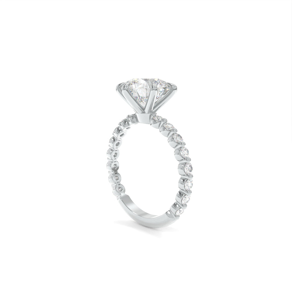 Jennie Ring - 9.5mm H&A Round TTG Moissanite
