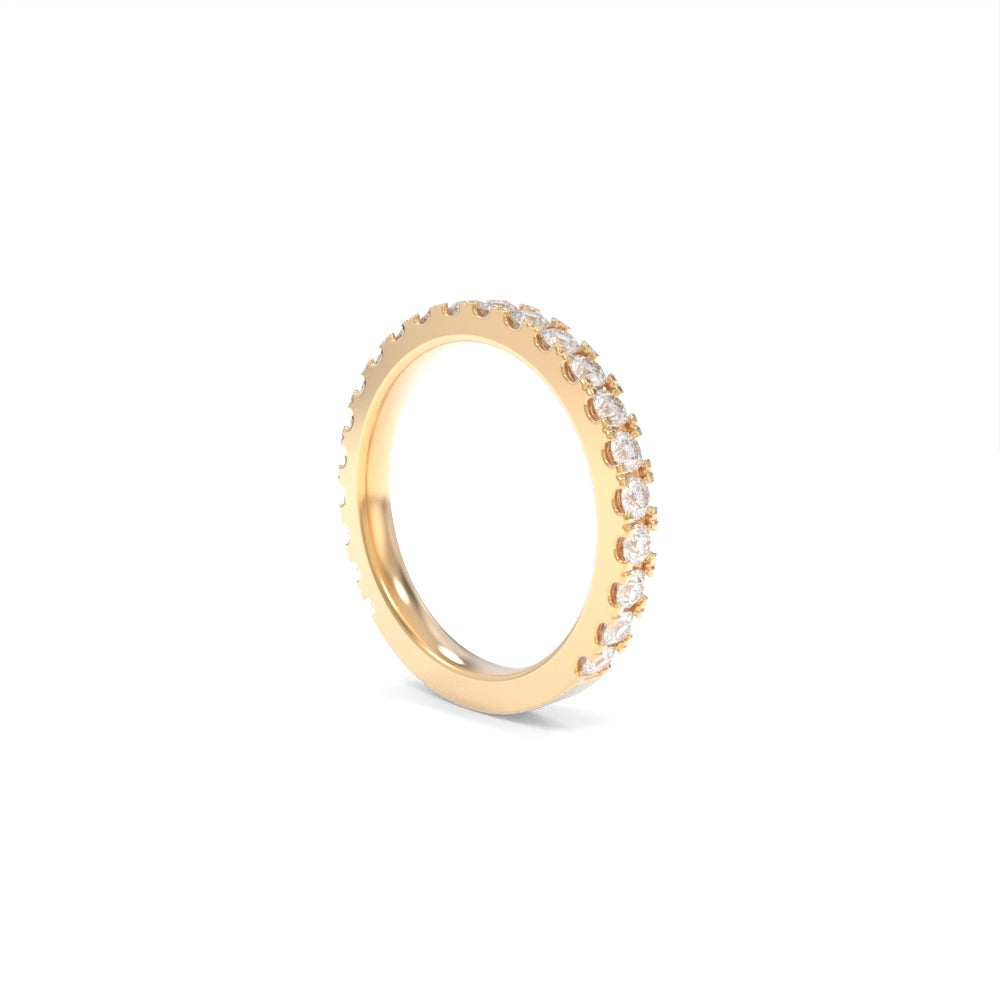 Jessie 3/4 Band - 18K Champagne Gold