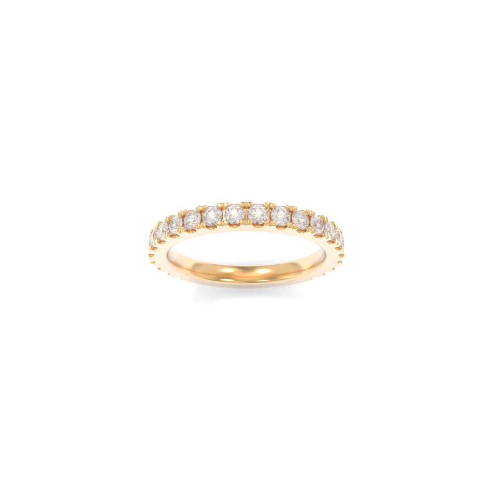 Jessie 3/4 Band - 18K Champagne Gold