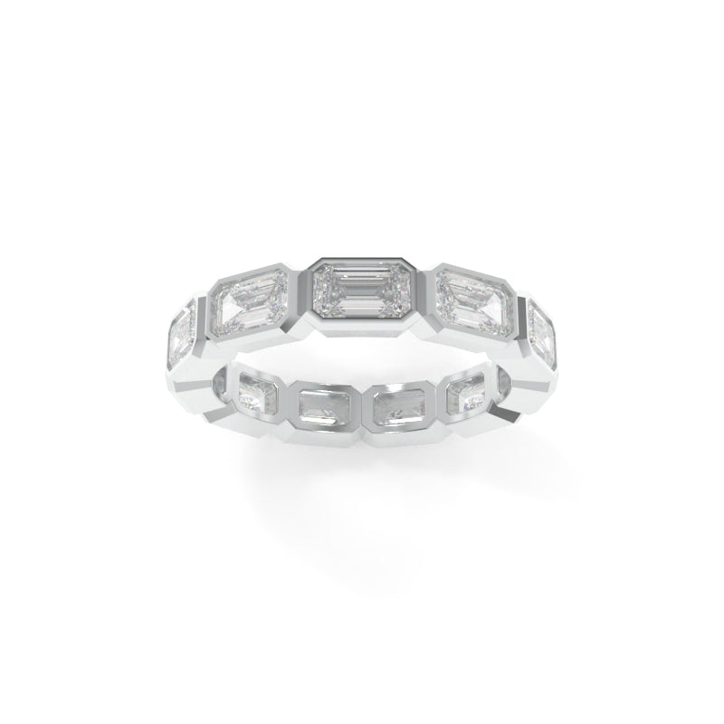 Maya Bezel Emerald Band