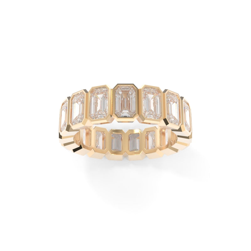 Maya Bezel Emerald Band