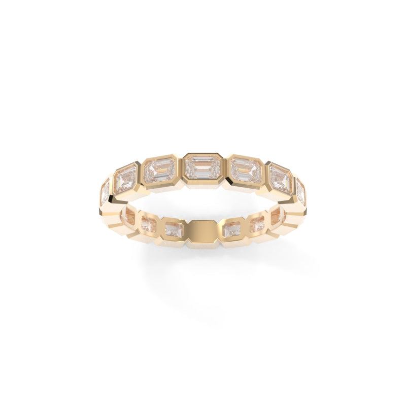 Maya Petite Bezel Band Emerald