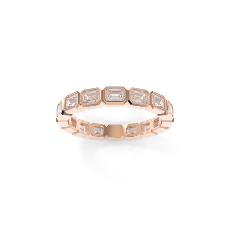 Maya Petite Bezel Band Emerald