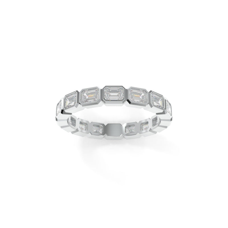 Maya Petite Bezel Band Emerald