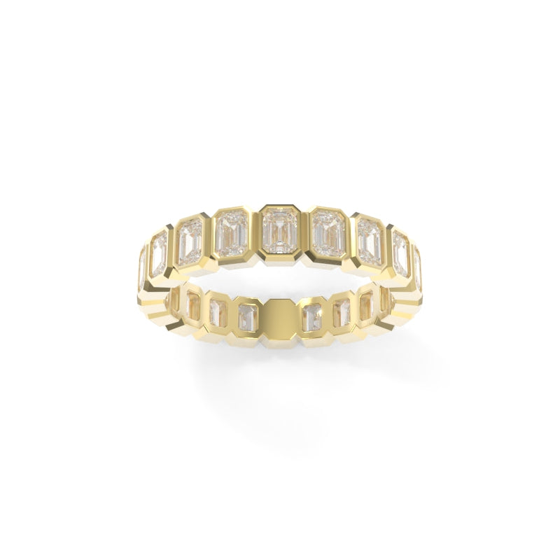 Maya Petite Bezel Band Emerald