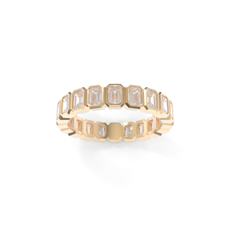 Maya Petite Bezel Band Emerald