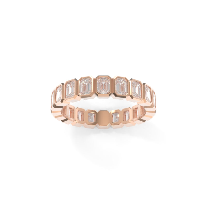 Maya Petite Bezel Band Emerald