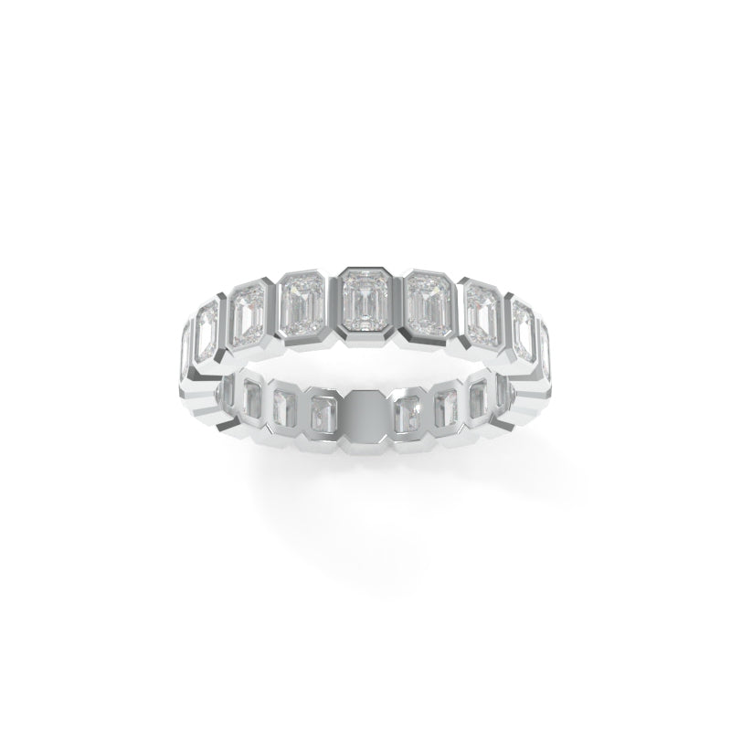 Maya Petite Bezel Band Emerald