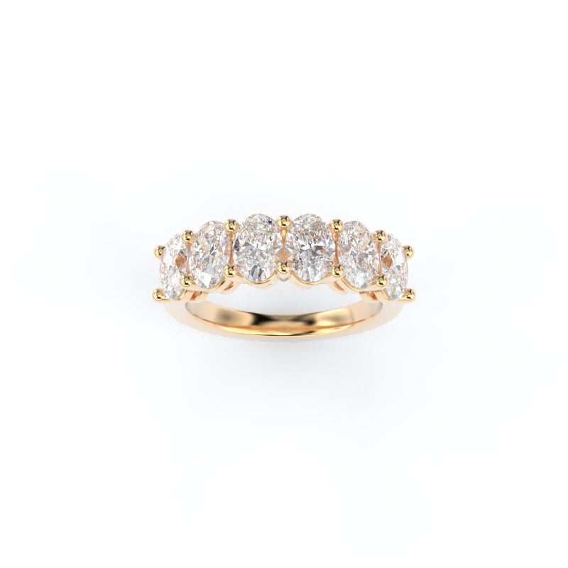 Mia: 2.82 ct lab grown two-tone oval engagement ring