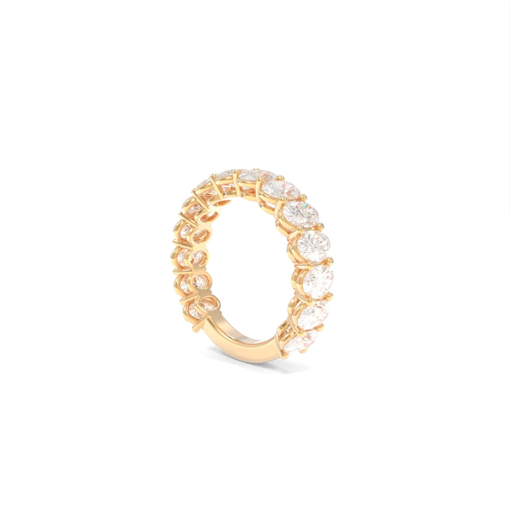 Maya Oval Medium Band Lab Grown Diamond - 18K Champagne Gold