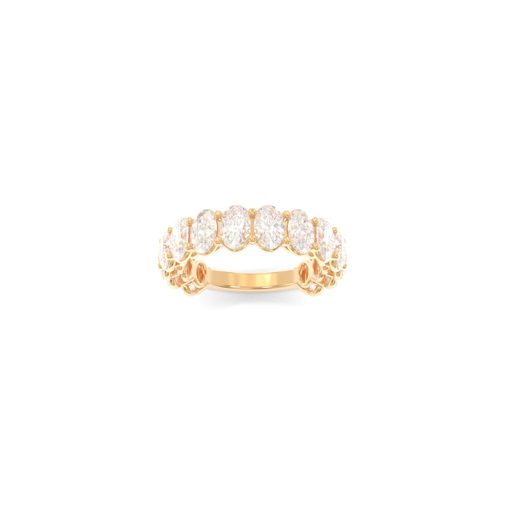 Maya Oval Medium Band Lab Grown Diamond - 18K Champagne Gold
