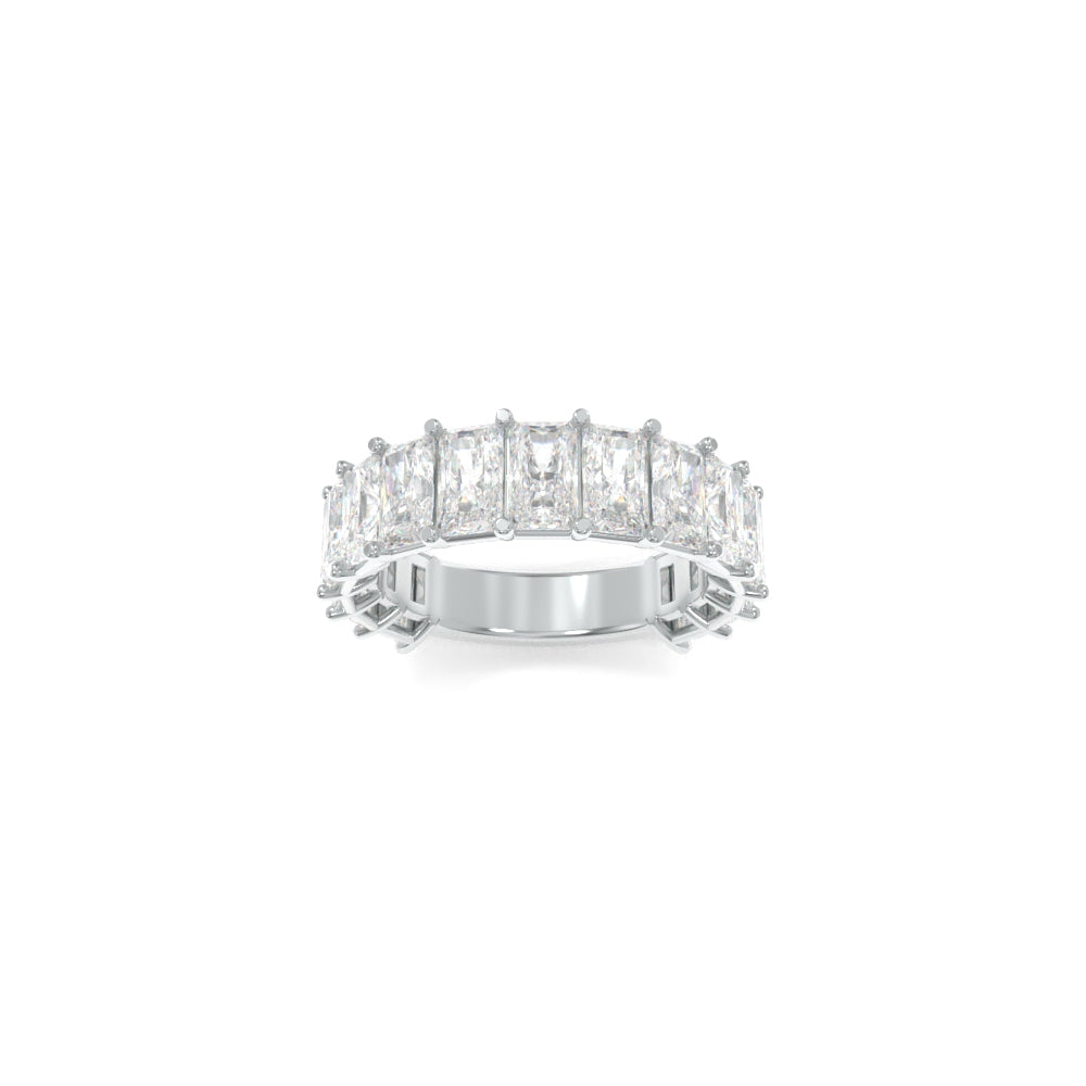 Maya Radiant 3/4 Band Lab Grown Diamond - 18K White Gold