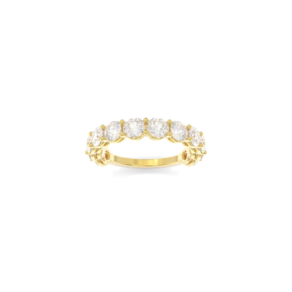 Maya 4mm Round 3/4 Band Lab Grown Diamond - 18K Yellow Gold