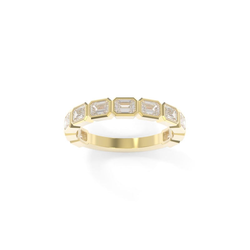 Maya Petite Bezel Band Emerald