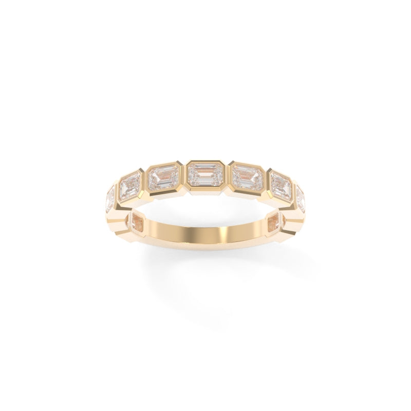 Maya Petite Bezel Band Emerald