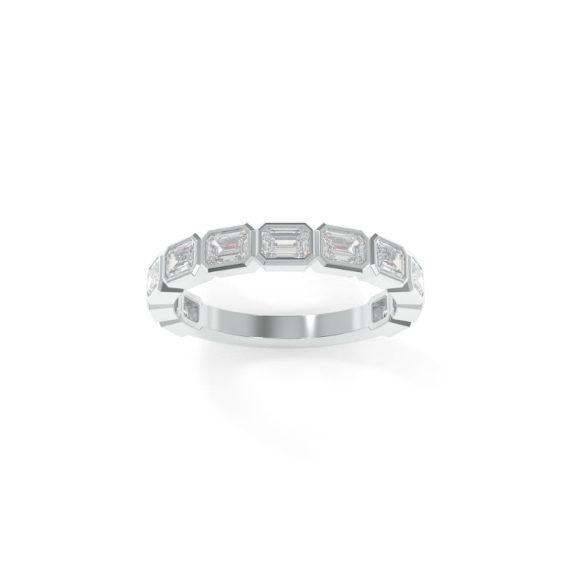 Maya Petite Bezel Band Emerald