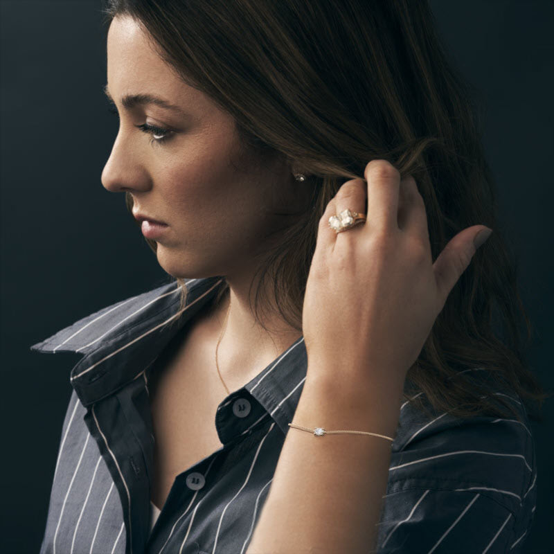 Maya Solitaire Diamond Bracelet - Lab Grown Diamonds