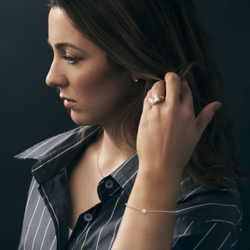 Maya Solitaire Diamond Bracelet - Lab Grown Diamonds