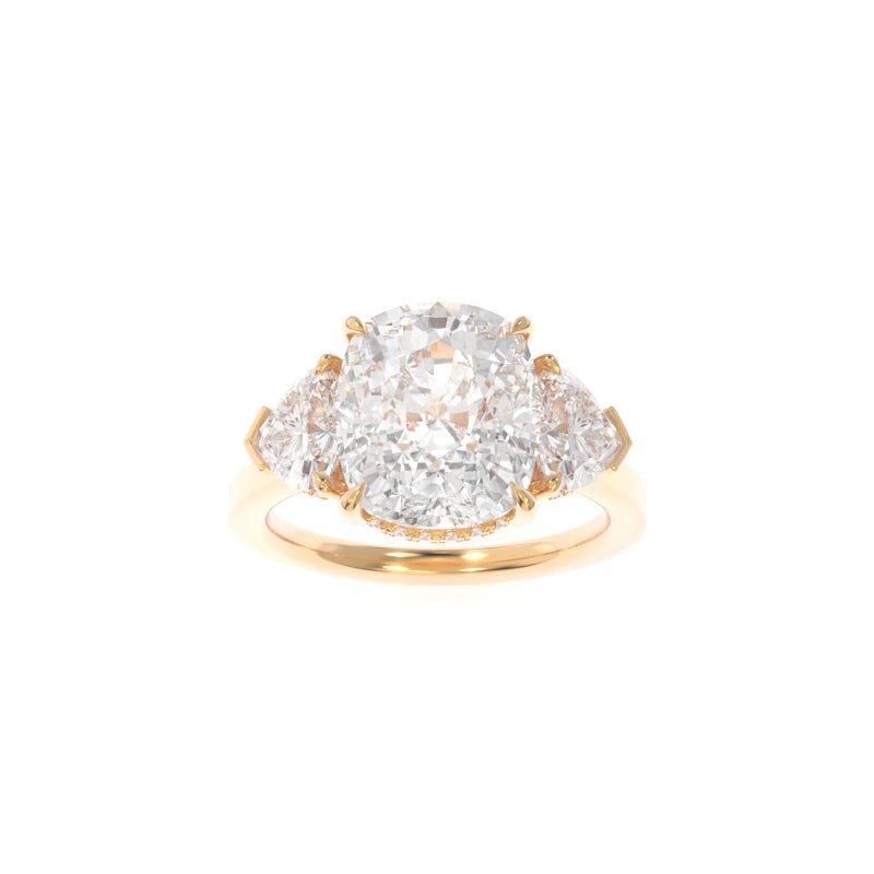 Michelle Solitaire (Heart Version) Elongated Cushion