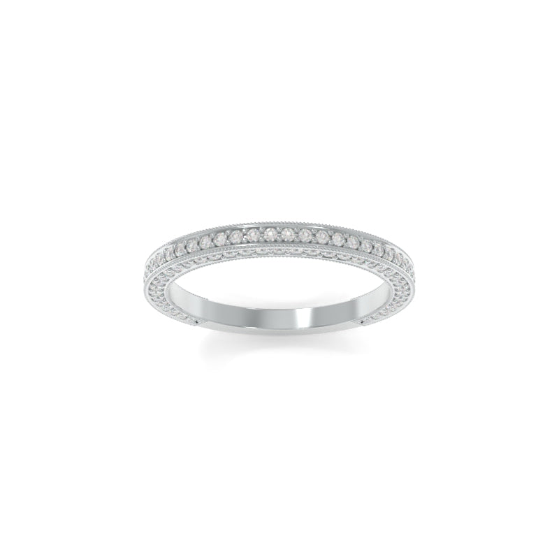 Quinn 3/4 Band - 18K White Gold