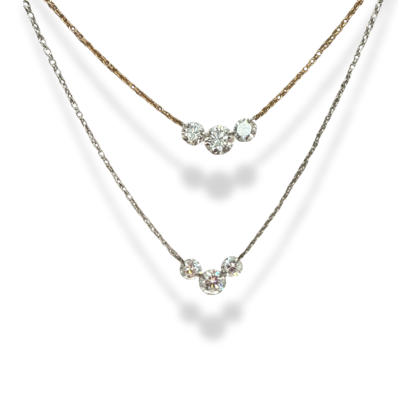 Drilled Diamond Necklace