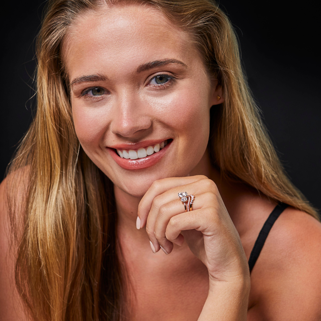 Samantha 3 Carat Heart Lab Grown Diamond Accented Engagement Ring 14K White  Gold , ST085DLH - ItsHot