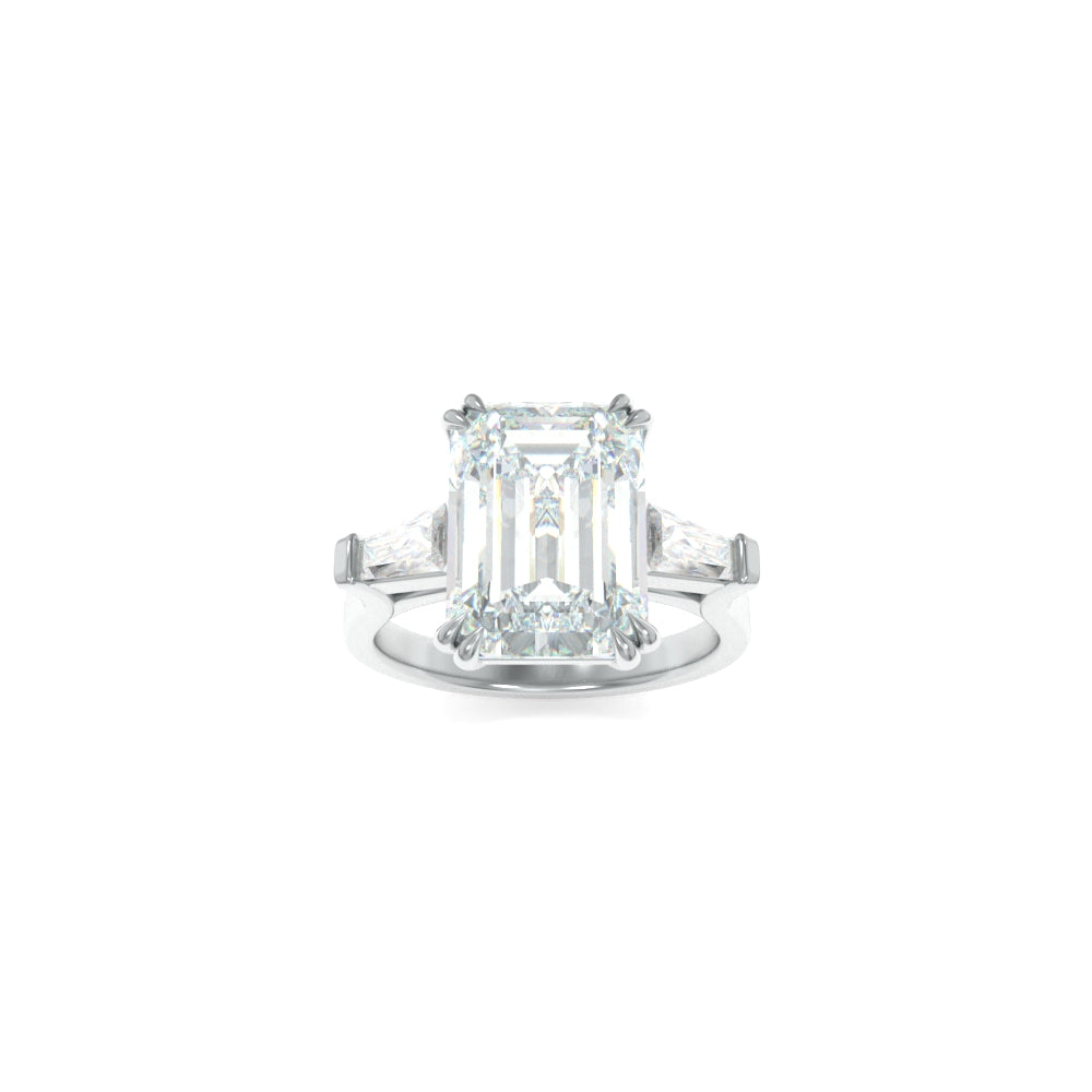 Scarlett Ring - 11x8mm Emerald TTG Moissanite