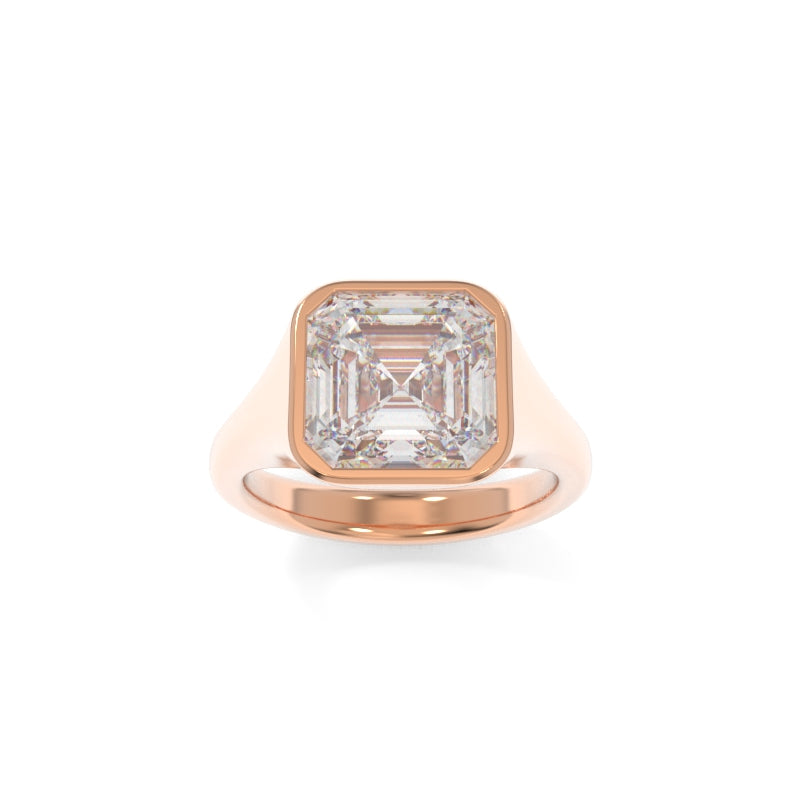 Sculpted Signet Ring Asscher
